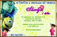 Invitación Monster Inc